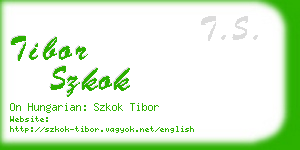 tibor szkok business card